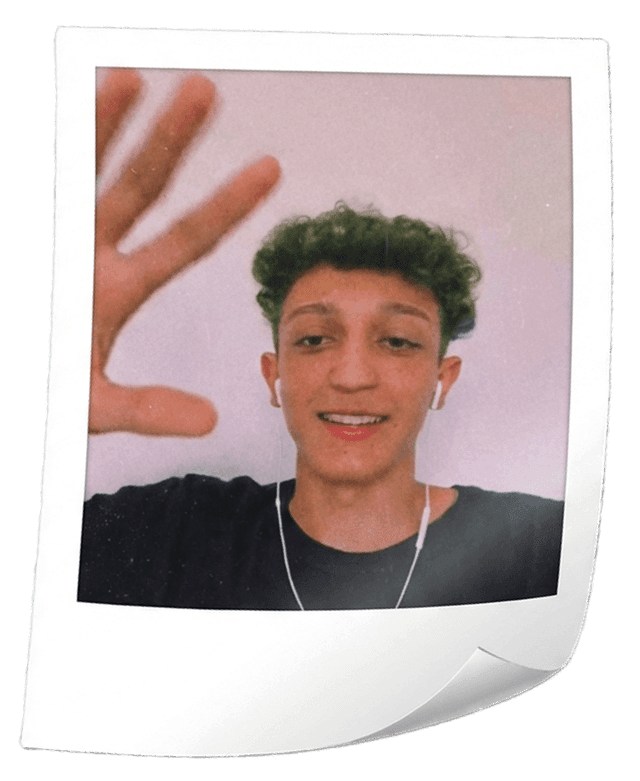 Luiz Main aos 16 anos, primeiro cliente